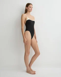 Bernadette One Piece - Black & Porcelain (Embodee™ )*BONDI BORN New