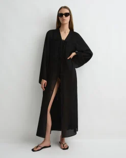 Cremona Tie-Front Maxi Coverup -*BONDI BORN