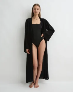 Cremona Tie-Front Maxi Coverup -*BONDI BORN