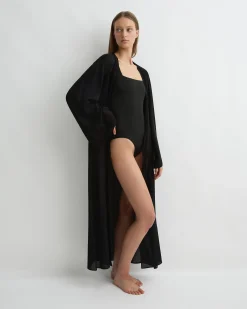 Cremona Tie-Front Maxi Coverup -*BONDI BORN