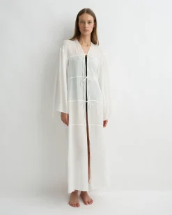 Cremona Tie-Front Maxi Coverup -*BONDI BORN New