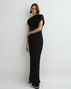 Faro Draped Shoulder Bias Dress -*BONDI BORN Outlet