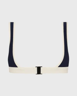 Hayden Bikini Top - Navy & Pearl (Sculpteur®)*BONDI BORN Sale