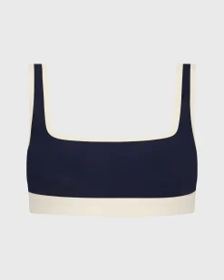 Hayden Bikini Top - Navy & Pearl (Sculpteur®)*BONDI BORN Sale