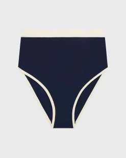 Jayde Bikini Bottom - Navy & Pearl (Sculpteur®)*BONDI BORN Discount