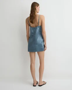 Kobe Mini Slip Dress - Steel Blue*BONDI BORN Sale