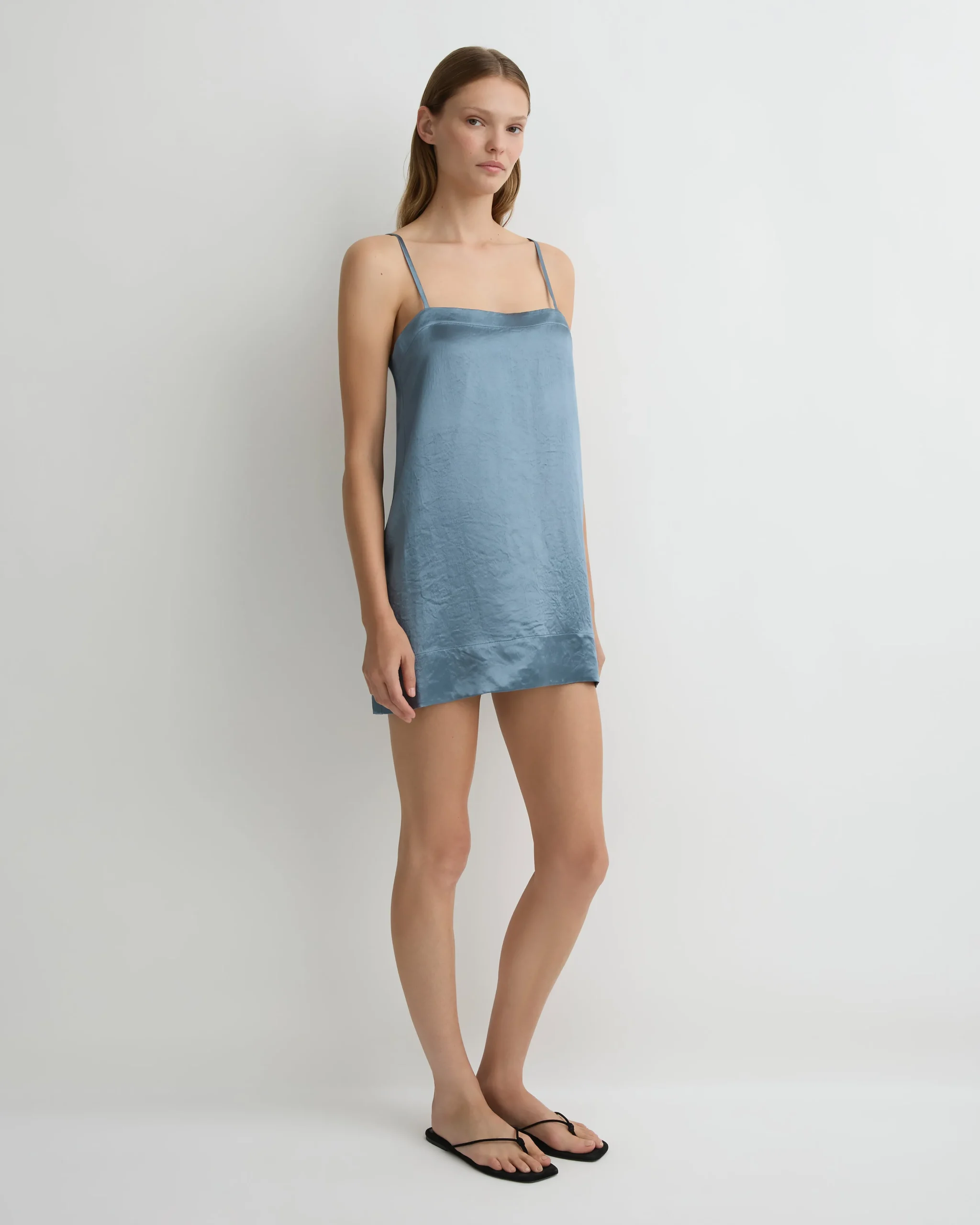Kobe Mini Slip Dress - Steel Blue*BONDI BORN Sale