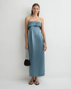 Kobe Strapless Maxi Dress - Steel Blue*BONDI BORN Hot