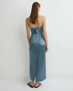 Kobe Strapless Maxi Dress - Steel Blue*BONDI BORN Hot