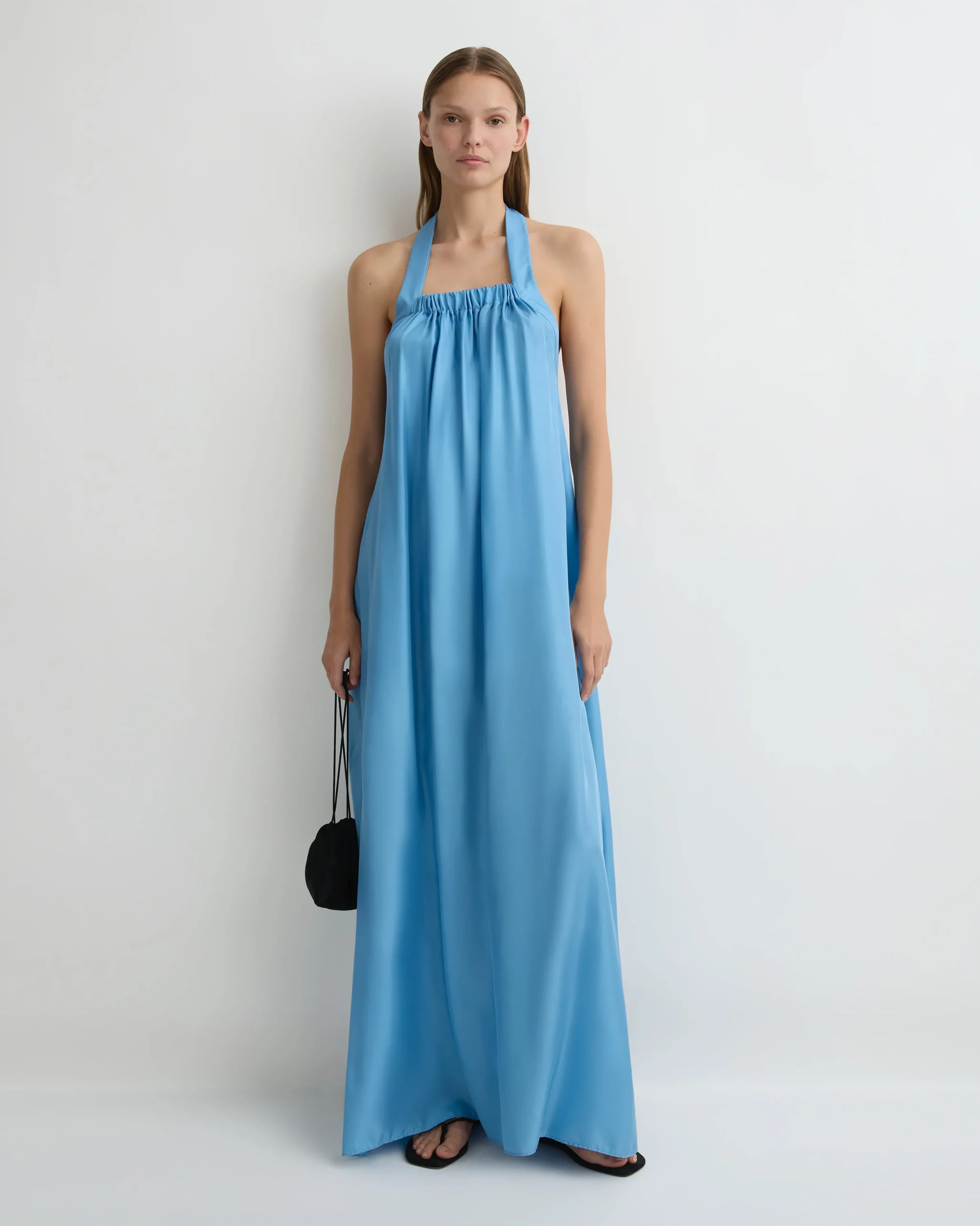Marfa Silk Halter Maxi Dress -*BONDI BORN Hot
