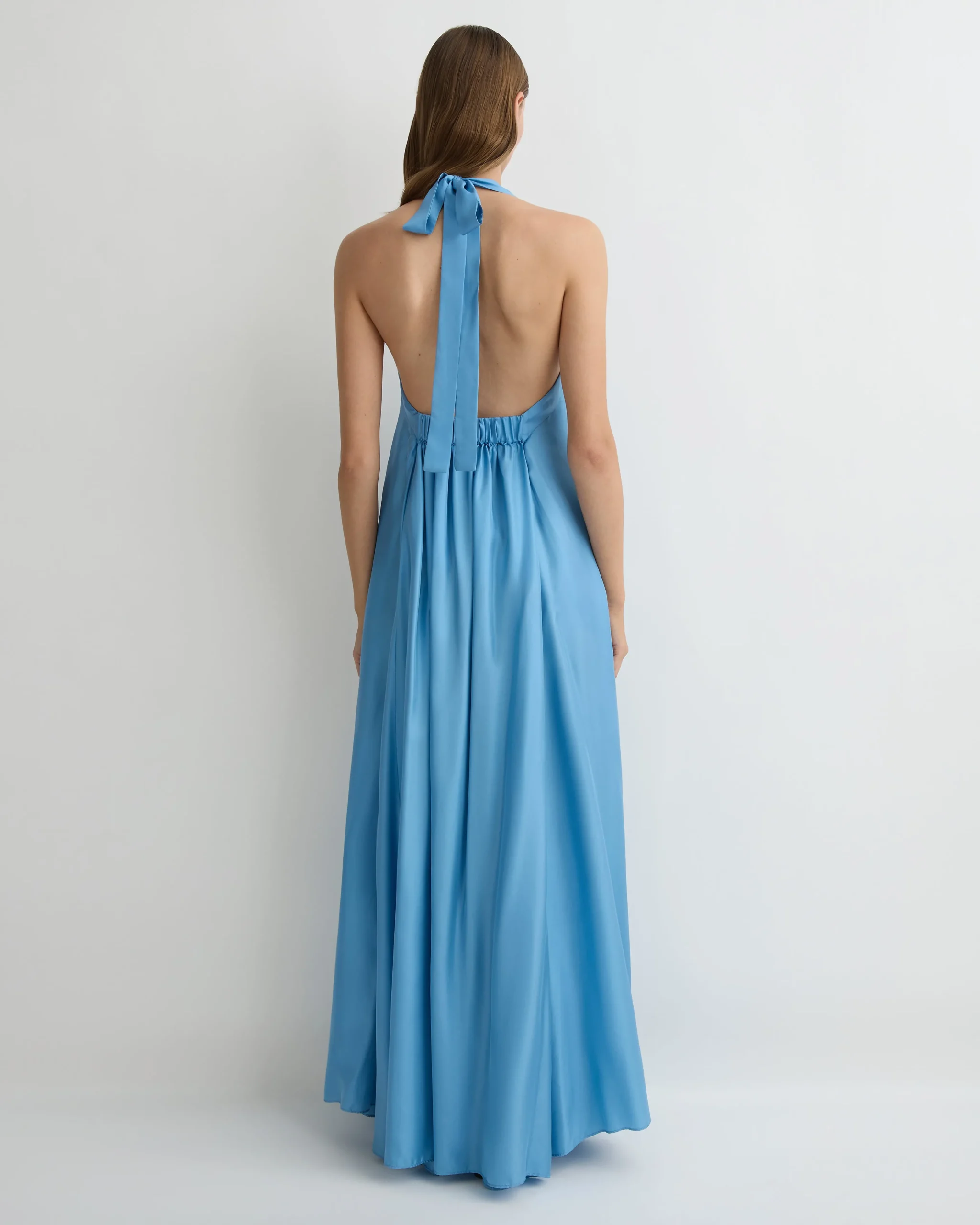 Marfa Silk Halter Maxi Dress -*BONDI BORN Hot
