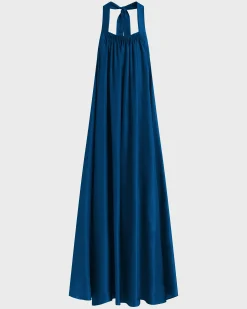 Marfa Silk Halter Maxi Dress -*BONDI BORN New