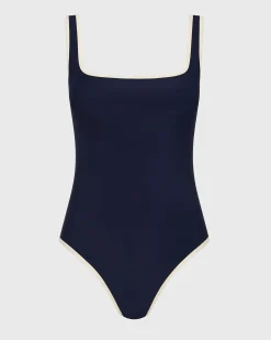 McKenna One Piece - Navy & Pearl (Sculpteur®)*BONDI BORN Hot