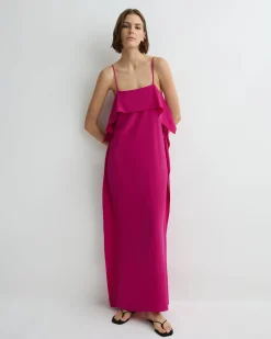 Orta Silk Ruffle Slip Dress -*BONDI BORN Online