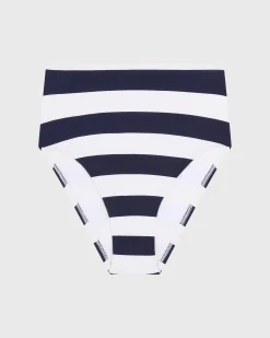 Poppy Bikini Bottom – Navy & White Stripe (Embodee™)*BONDI BORN Clearance