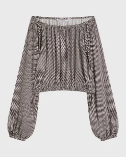 Salema Balloon Top - Mocha Dot*BONDI BORN Sale