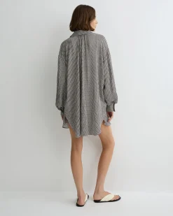 Salema Relaxed Shirt Dress - Mocha Dot*BONDI BORN Online