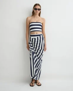 Stella Bikini Top – Navy & White Stripe (Embodee™)*BONDI BORN Hot