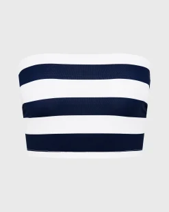 Stella Bikini Top – Navy & White Stripe (Embodee™)*BONDI BORN Hot